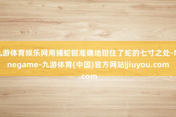 九游体育娱乐网用捕蛇钳准确地钳住了蛇的七寸之处-Ninegame-九游体育(中国)官方网站|jiuyou.com